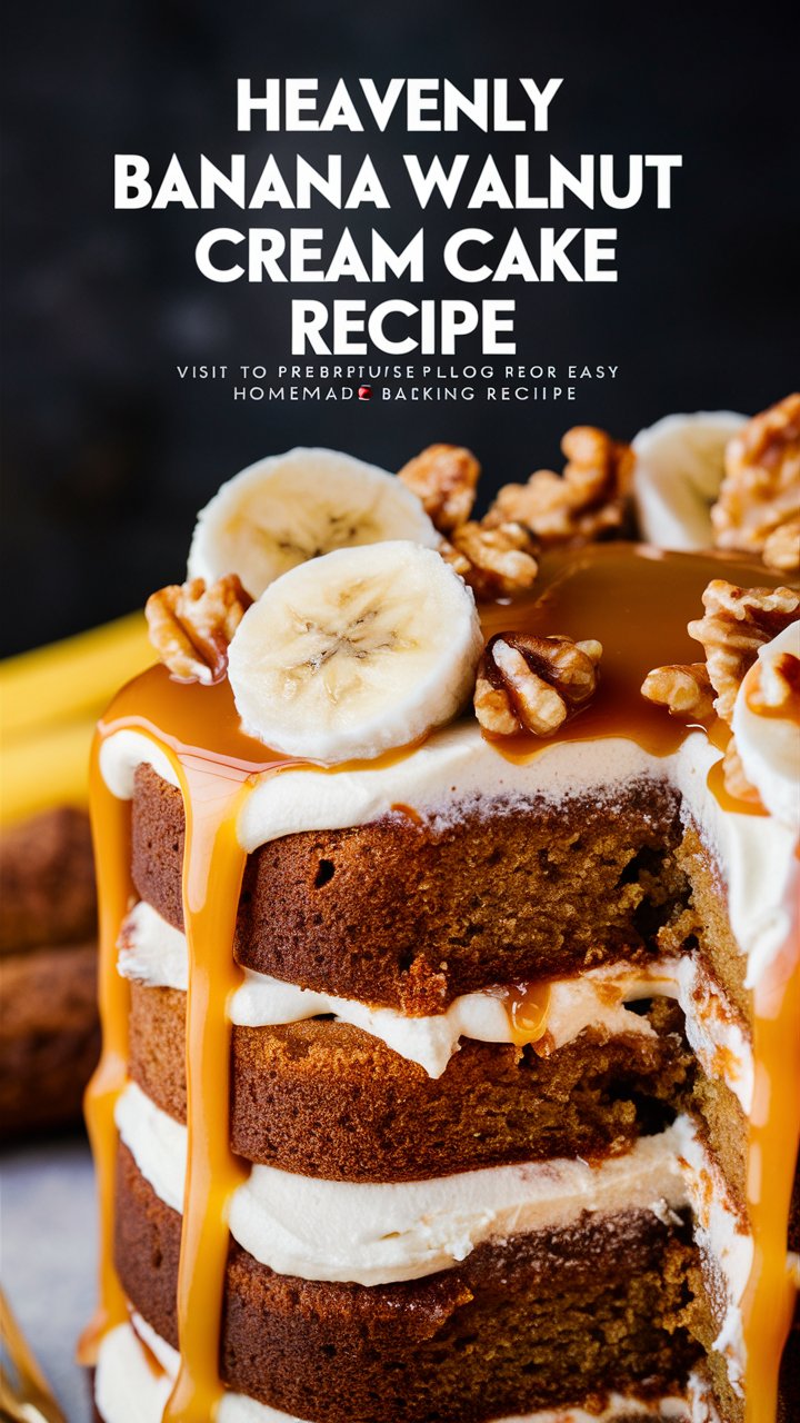 Read more about the article Heavenly Banana Walnut Cream Cake Recipe: The Ultimate Moist & Creamy Dessert