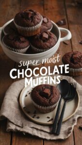 Read more about the article 🍫 Super Moist Chocolate Muffins: The Best Muffin Recipe You’ll Ever Try